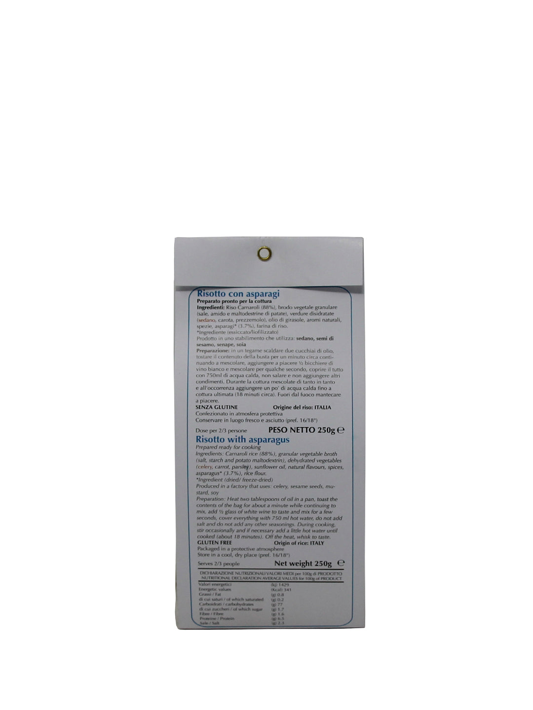 Azienda Agricola Grangia "Risotto Carnaroli con Asparagi" Antica Riseria San Giovanni 250g