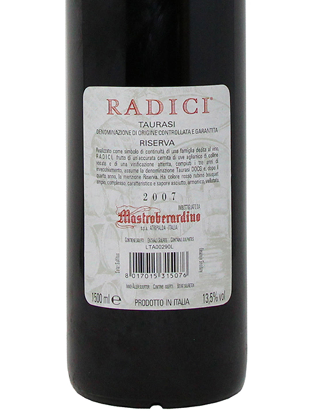Mastroberardino "Radici" Taurasi Riserva DOCG 2007 1,5L