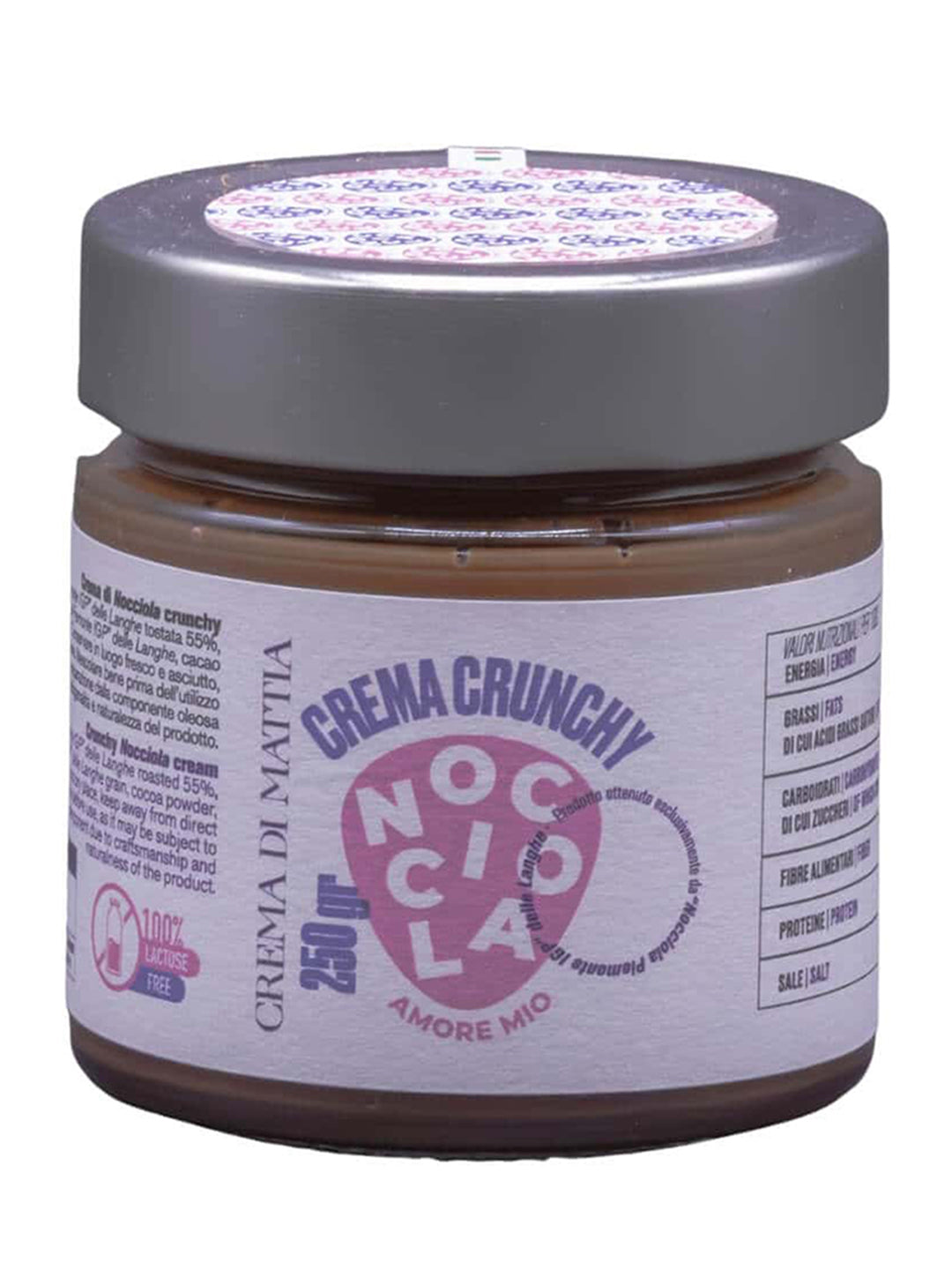 Nocciola Amore Mio "Crema Crunchy" Crema di Nocciola Piemonte IGP 250g