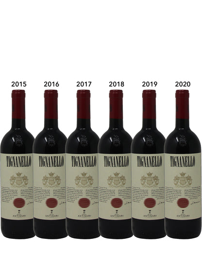 Marchesi Antinori "Tignanello" Toscana Rosso IGT 2015, 2016, 2017, 2018, 2019, 2020 (Box 6 bottiglie)