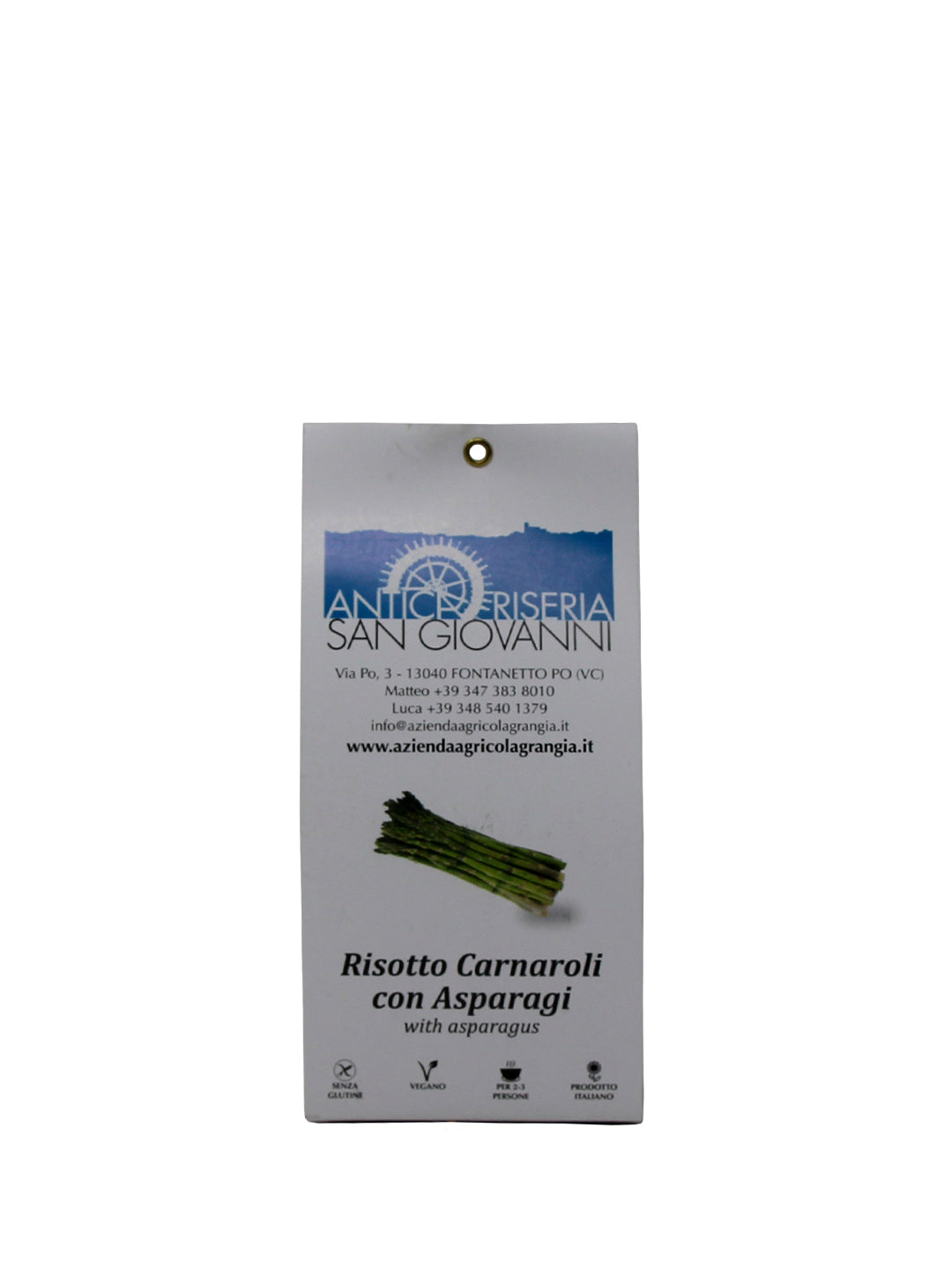 Azienda Agricola Grangia "Risotto Carnaroli con Asparagi" Antica Riseria San Giovanni 250g