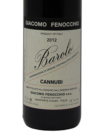 Giacomo Fenocchio "Cannubi" Barolo DOCG 2012