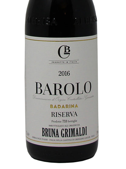 Bruna Grimaldi "Badarina" Barolo Riserva DOCG 2016