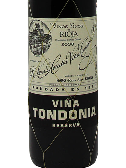 R. Lopez De Heredia "Viña Tondonia" Reserva 2008