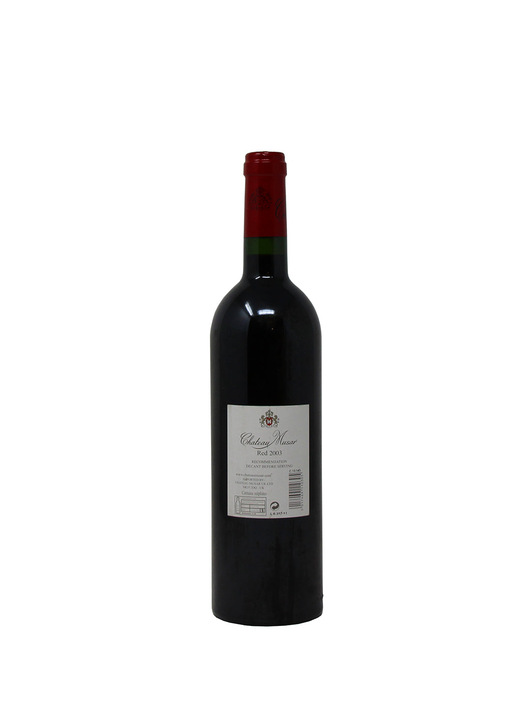 Chateau Musar "Chateau Musar" Gaston Hochar Wine of Lebanon 2003