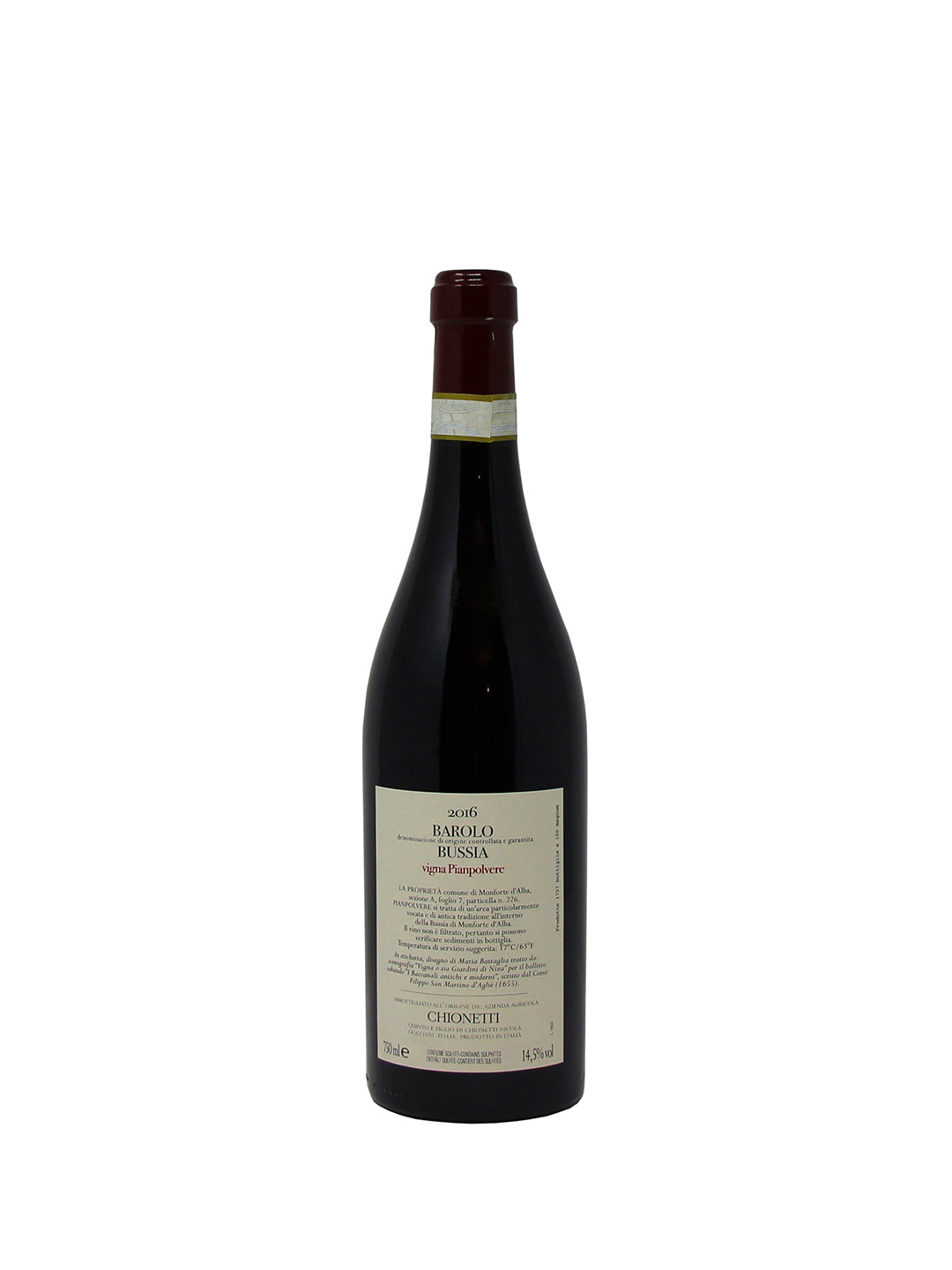 Chionetti "Bussia Vigna Pianpolvere" Barolo DOCG 2016