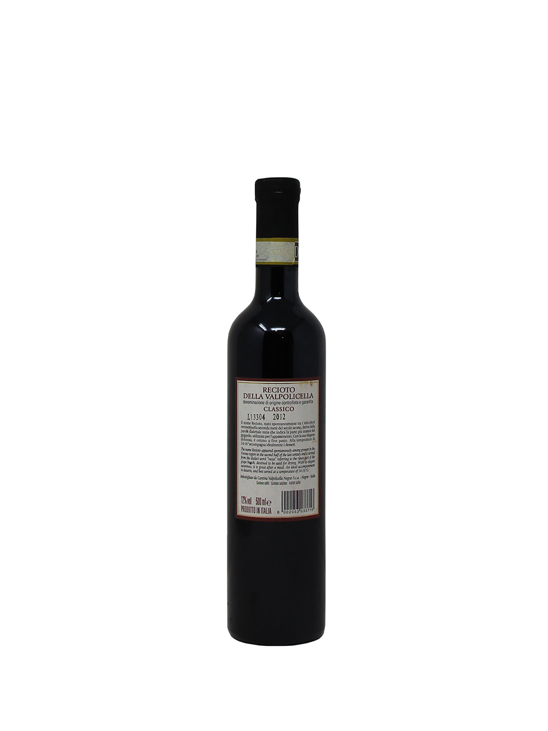 Cantina di Negrar "Recioto" Recioto della Valpolicella DOCG Classico 2012 0,5L