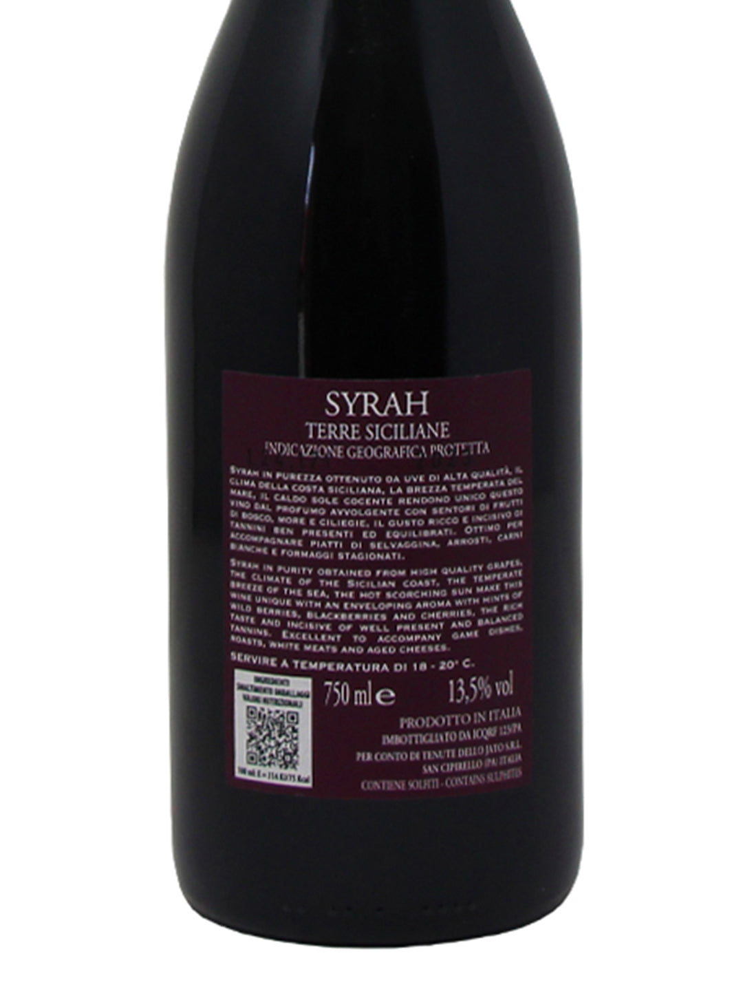 Tenute dello Jato "Sant'Anselmo Syrah" Terre Siciliane IGP Syrah 2023