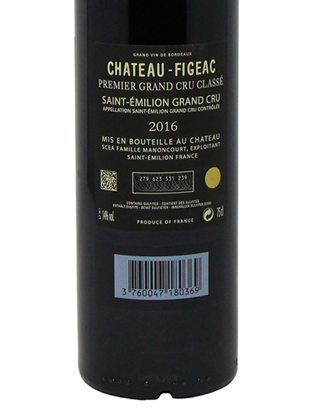 Chateau Figeac "Chateau Figeac" 1er Grand Cru Classé Saint-Émilion AOC 2016