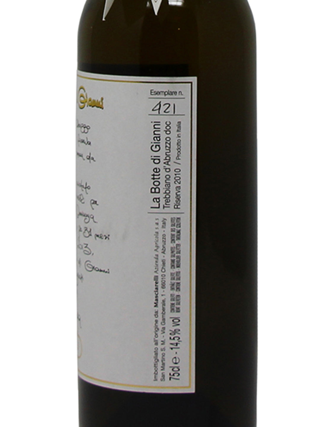 Masciarelli "La Botte di Gianni" Trebbiano d'Abruzzo Riserva DOC 2010