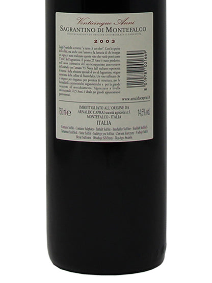 Arnaldo Caprai "25 anni" Sagrantino di Montefalco DOCG 2003