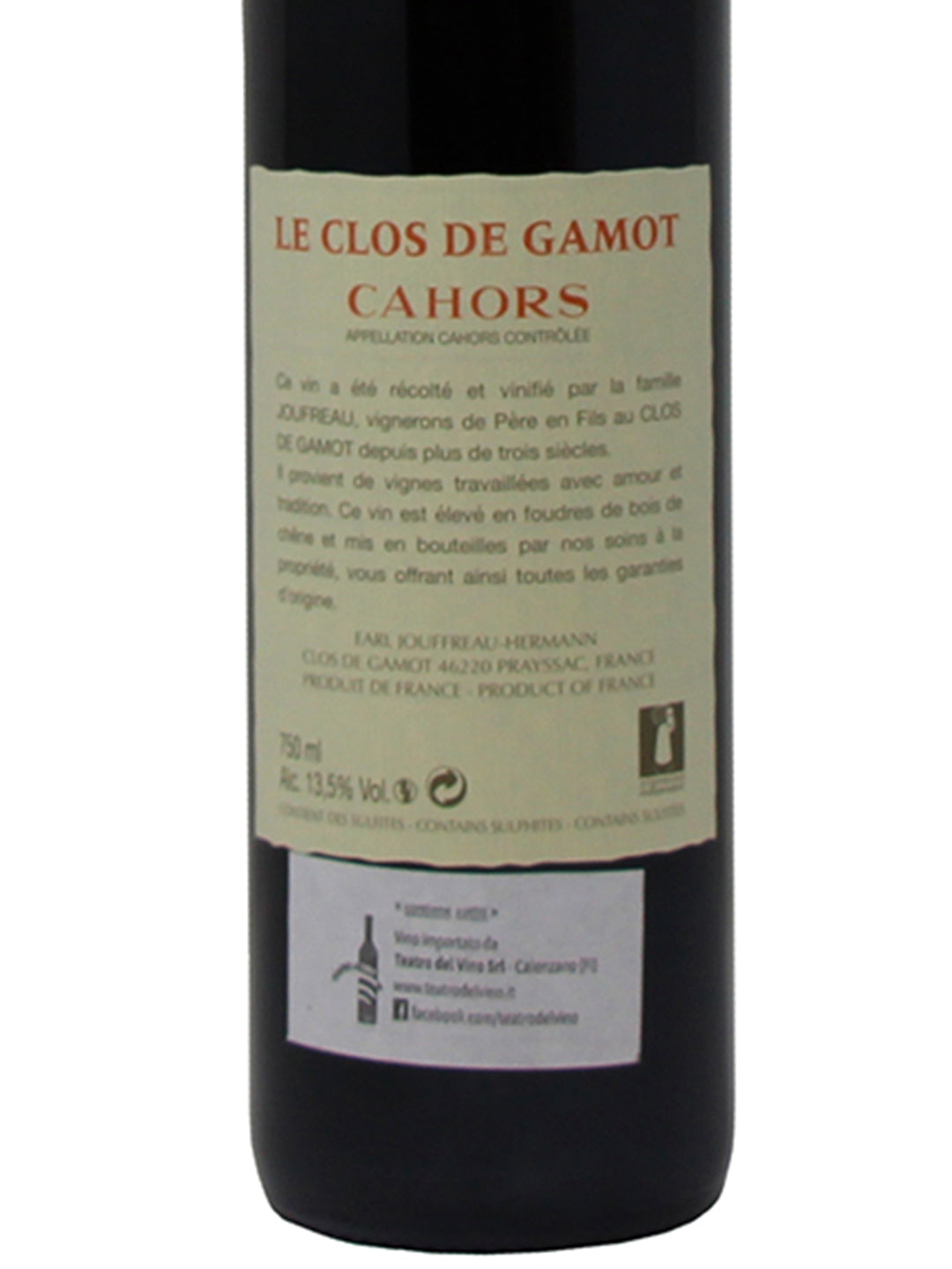 Clos De Gamot "Cahors" Cahors AOC 2016