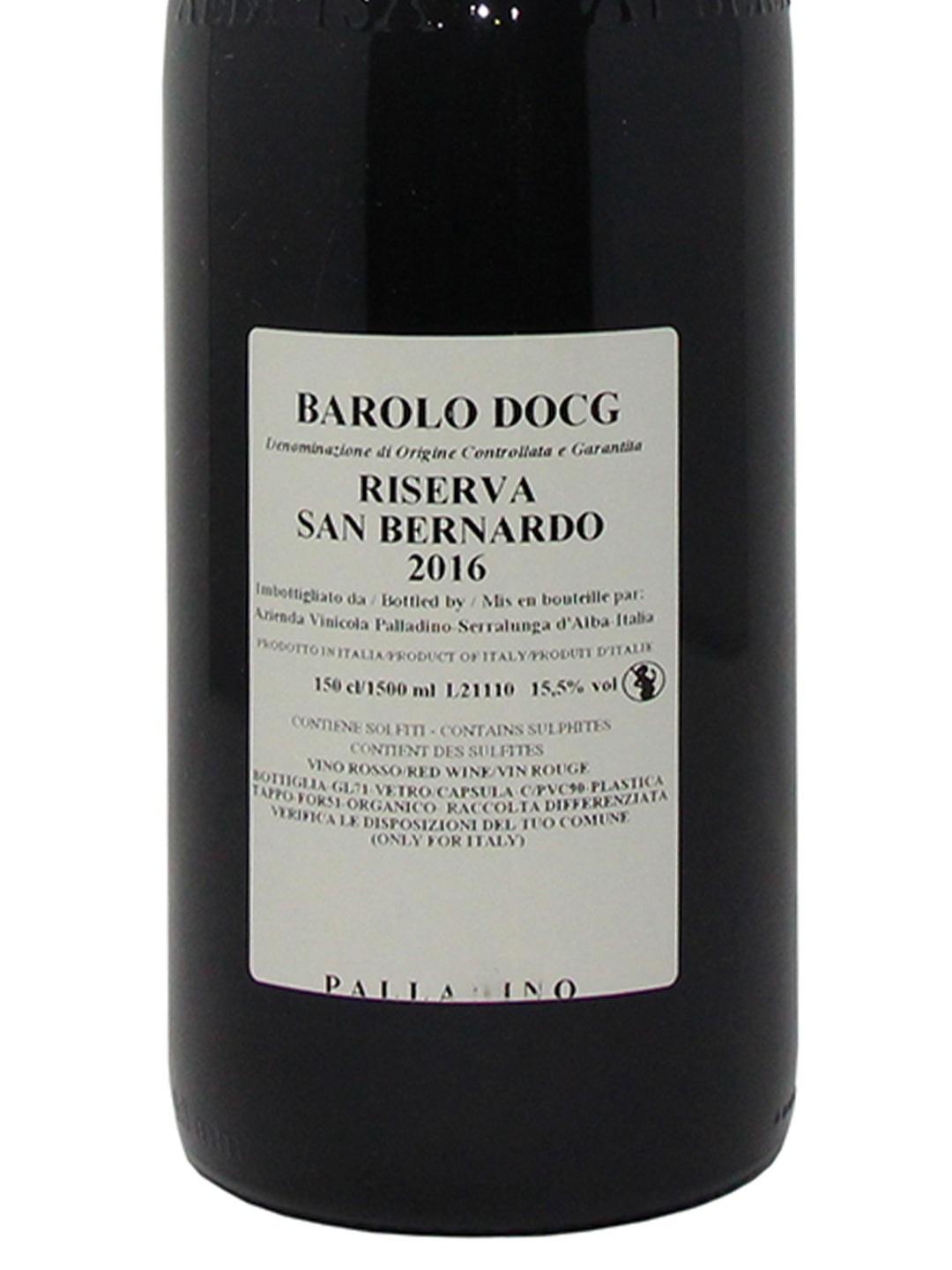 Palladino "Riserva San Bernardo" Barolo Riserva DOCG 2016 1,5L