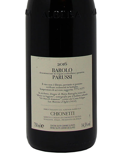 Chionetti "Parussi" Barolo DOCG 2016