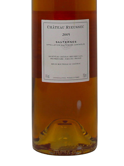 Chateau Rieussec Domaines Barons De Rothschild "Sauternes" Premier Grand Cru Classé Sauternes AOC 2005