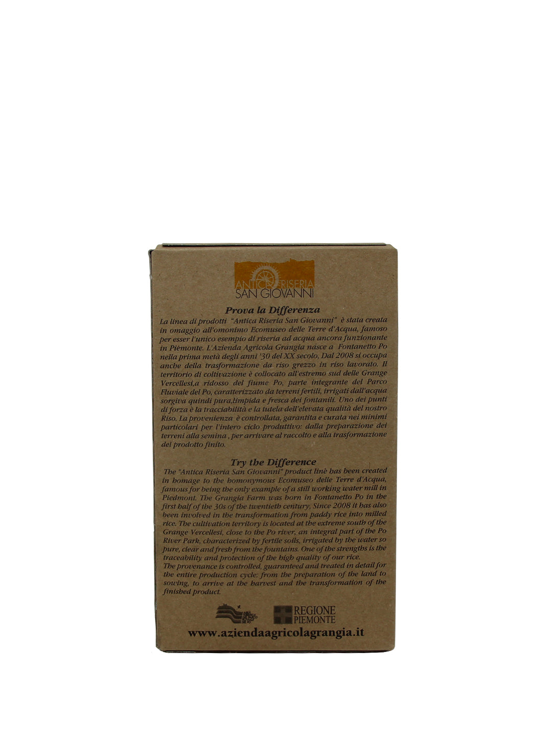 Azienda Agricola Grangia "Riso Integrale" Antica Riseria San Giovanni 1kg