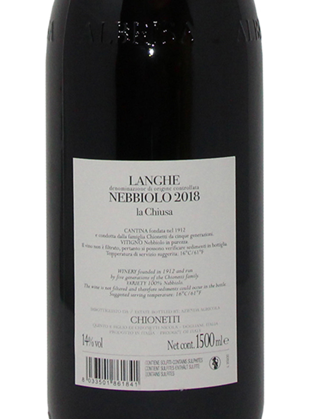 Chionetti "La Chiusa" Langhe Nebbiolo DOC 2018 1,5L