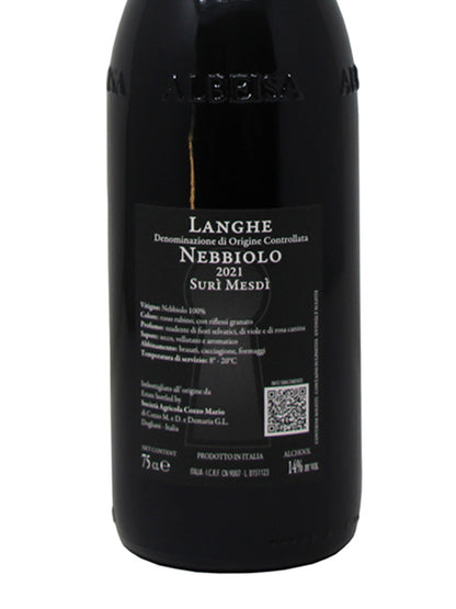 Cozzo Mario "Surì Mesdì" Nebbiolo Langhe DOC 2021