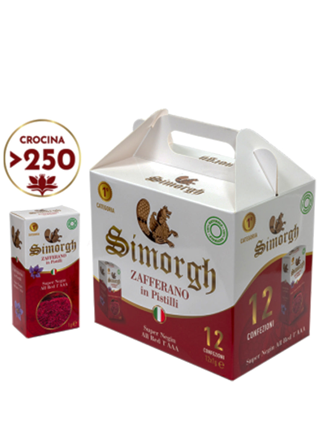 Simorgh Zafferano Super Negin All Red 1° cat. AAA (Box 12 pack da 1g)