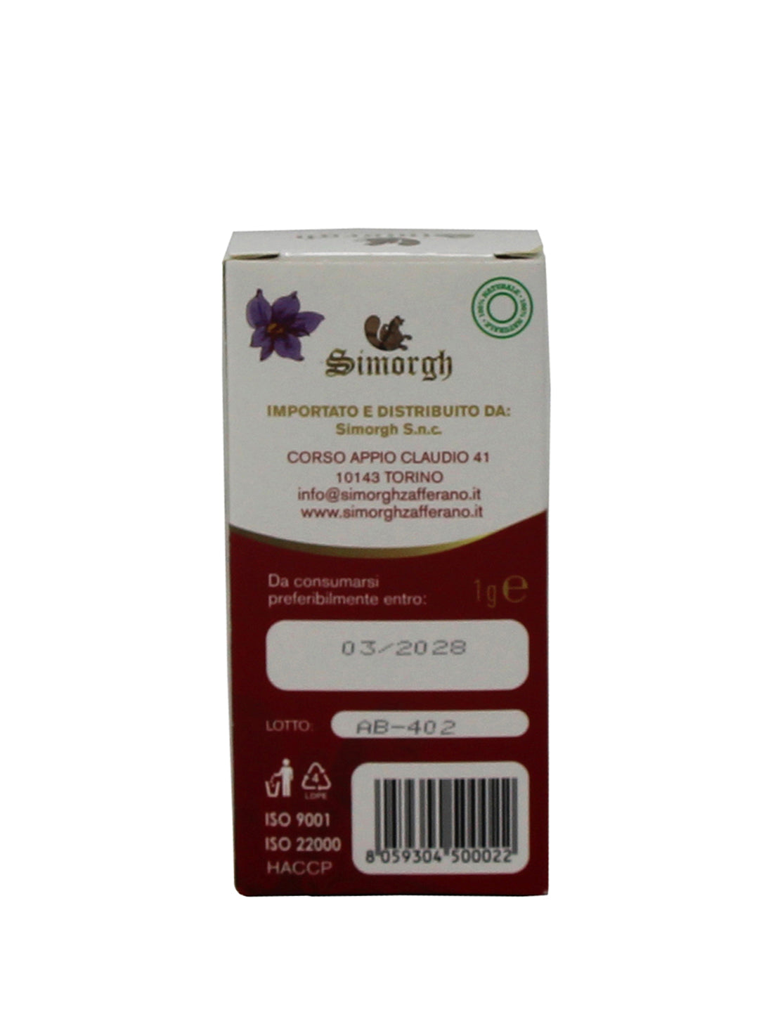 Simorgh Zafferano Super Negin All Red 1° cat. AAA (Box 12 pack da 1g)